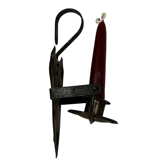 Vintage Mid Centure Modern Renaissance Iron Hand Wrought hanging candle holder - Picture 1 of 6